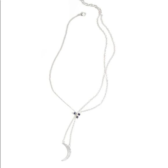 Shiraleah x Anthropologie | Silver Moon Lariat Boho Style Necklace - Picture 2 of 6